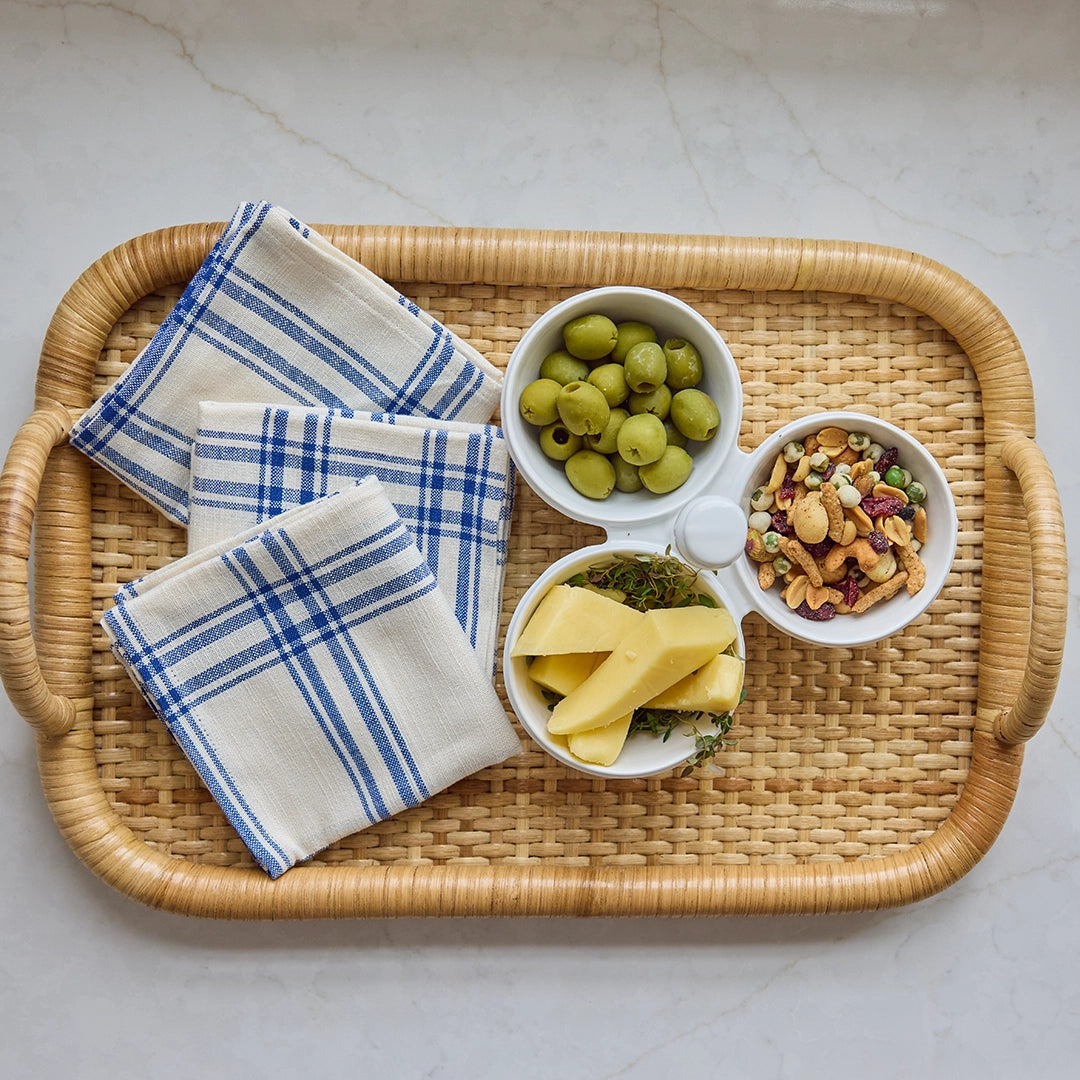 White Stoneware Snack Bowl