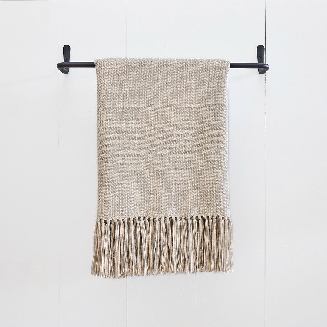 Neutral Beach Alpaca Throw