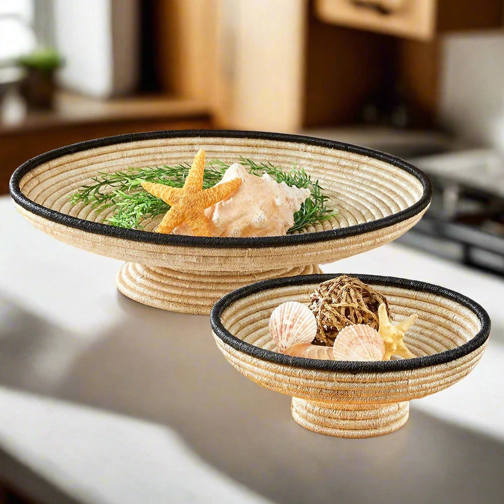 Abaca Footed Pedestal Bowls