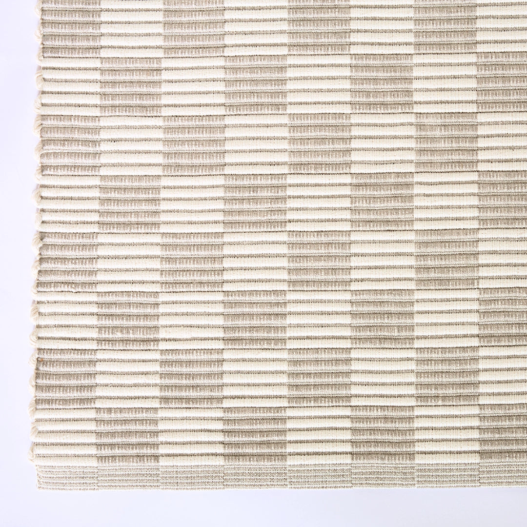 Neutral Checkerboard Handwoven Rug