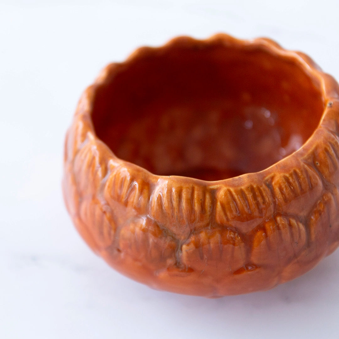 Orange Vintage Ceramic Bowl