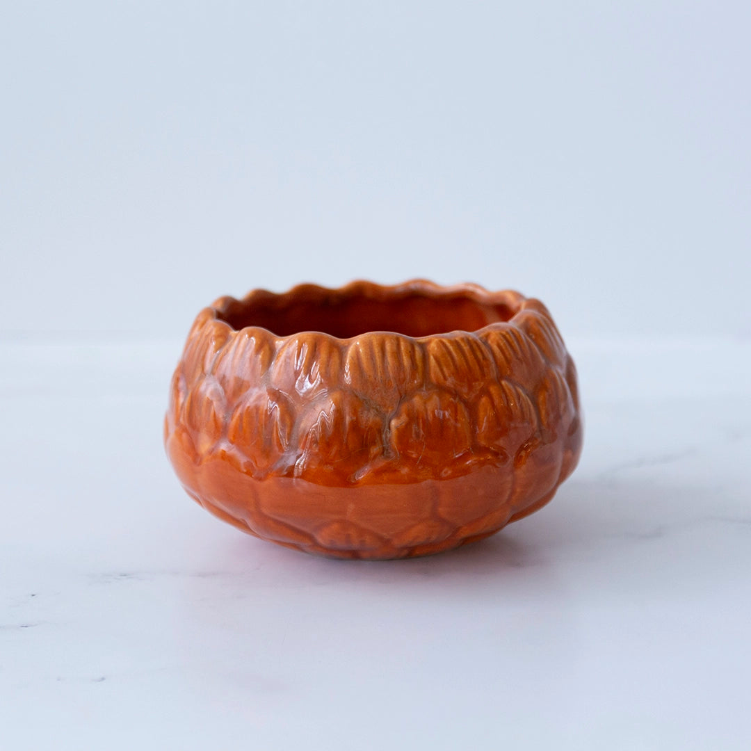 Orange Vintage Ceramic Bowl