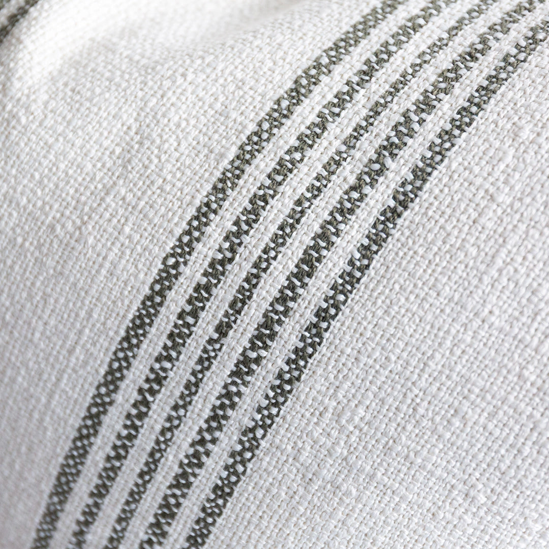Dill Green Stripe Euro Pillow