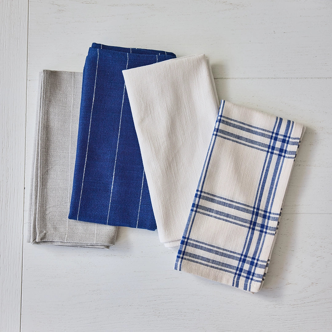 Oyster Plaid Dinner Napkin