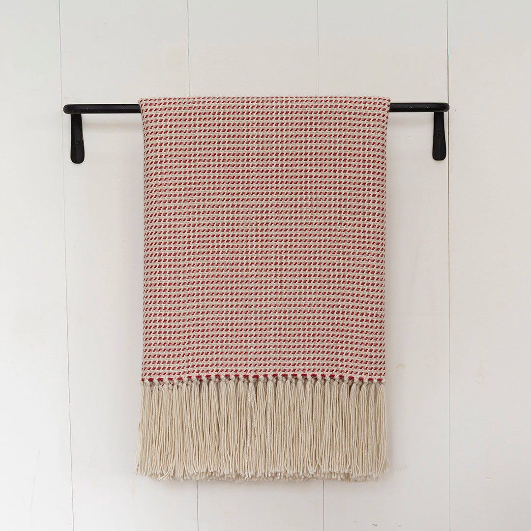 Poppy Stripe Alpaca Throw