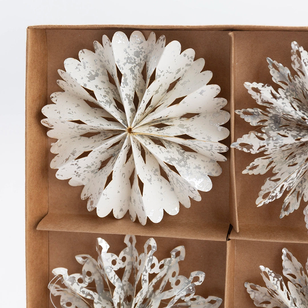 Silver Paper Snowflake Box Set