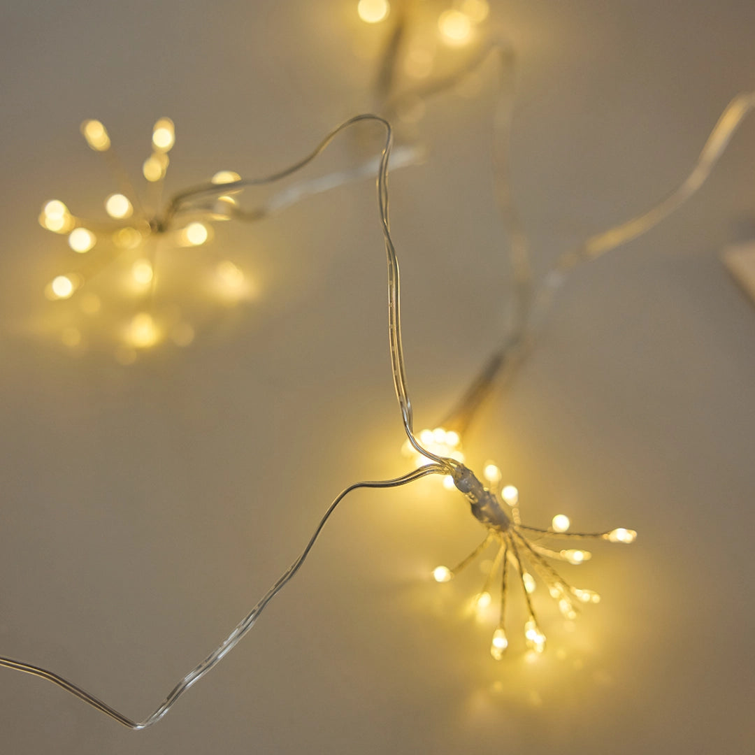 Silver Starburst Chain LED Lights