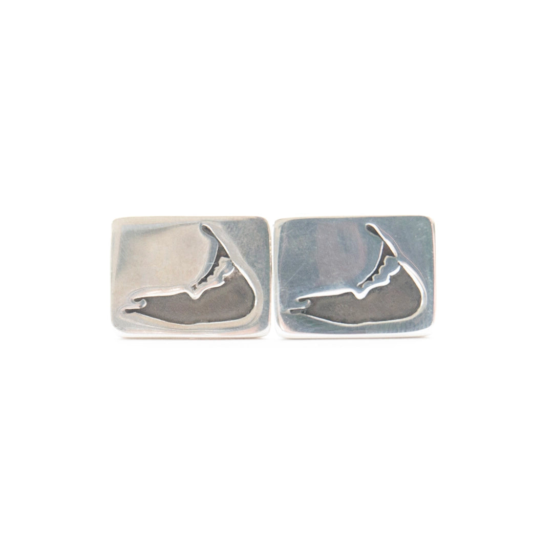 Sterling Silver Island Cuff Links