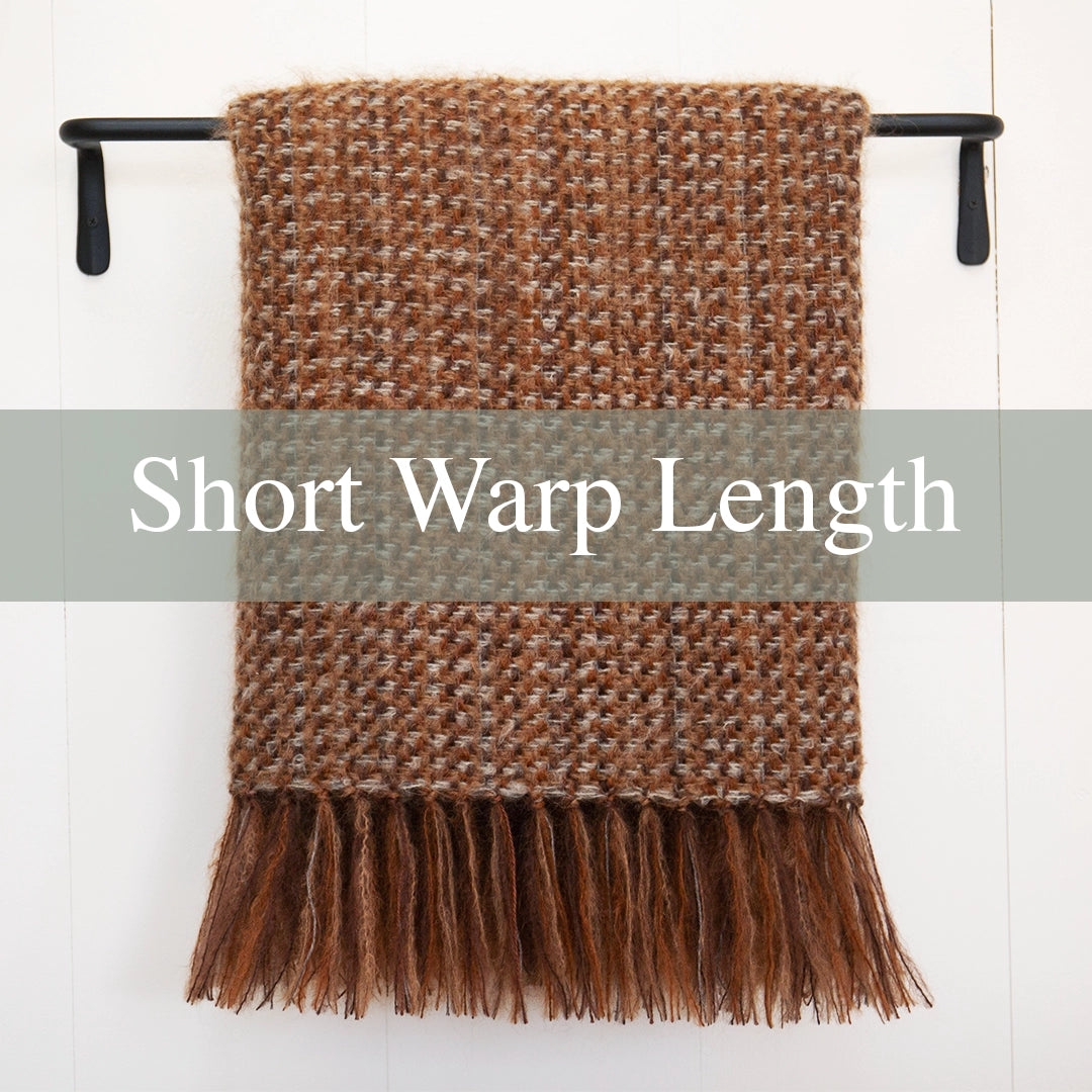 Tiramisu Handwoven Mohair Short Warp Throw