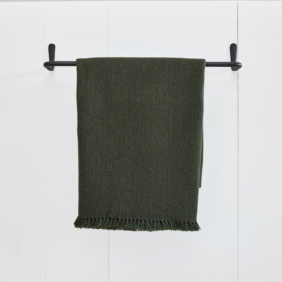 Verdant Green Cashmere Throw