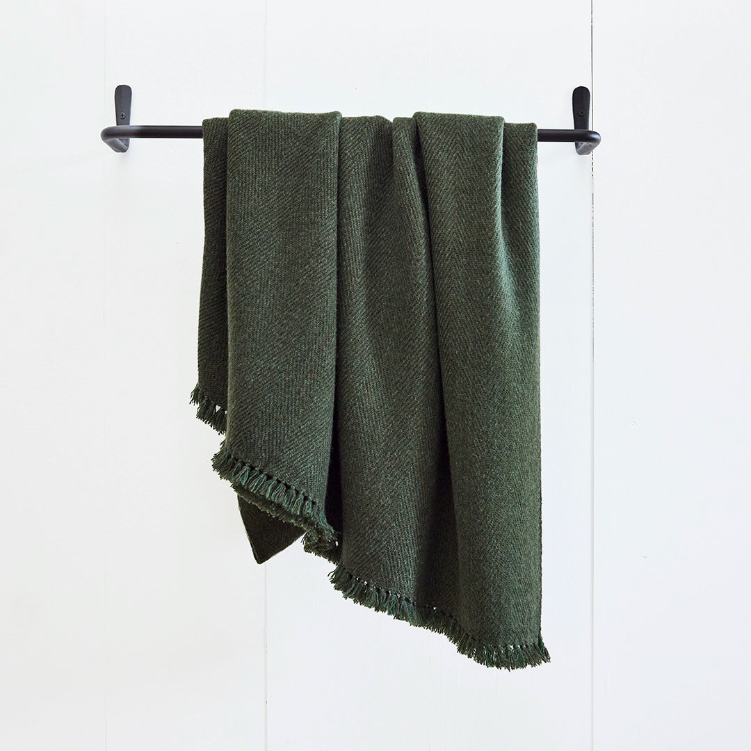 Verdant Green Cashmere Throw