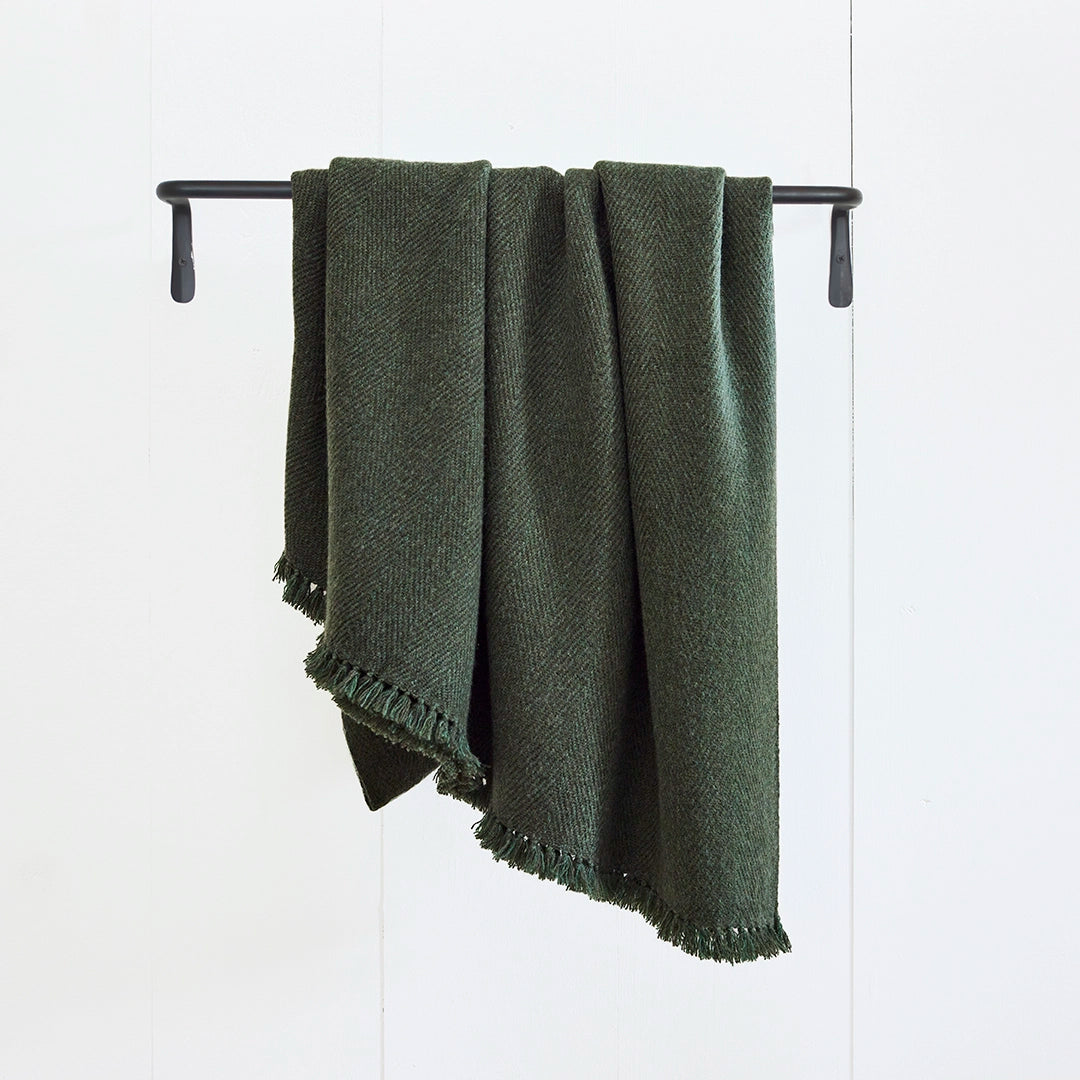 Verdant Green Cashmere Throw