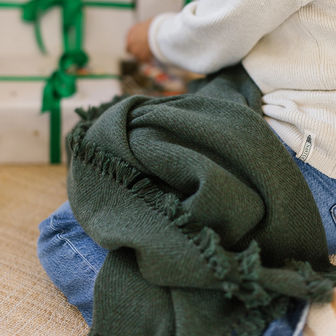 Verdant Green Cashmere Throw