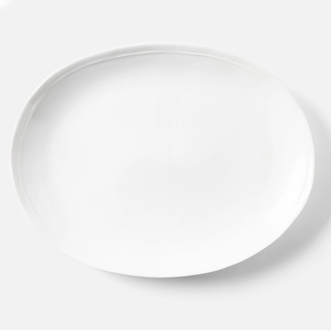 White Stoneware Platters