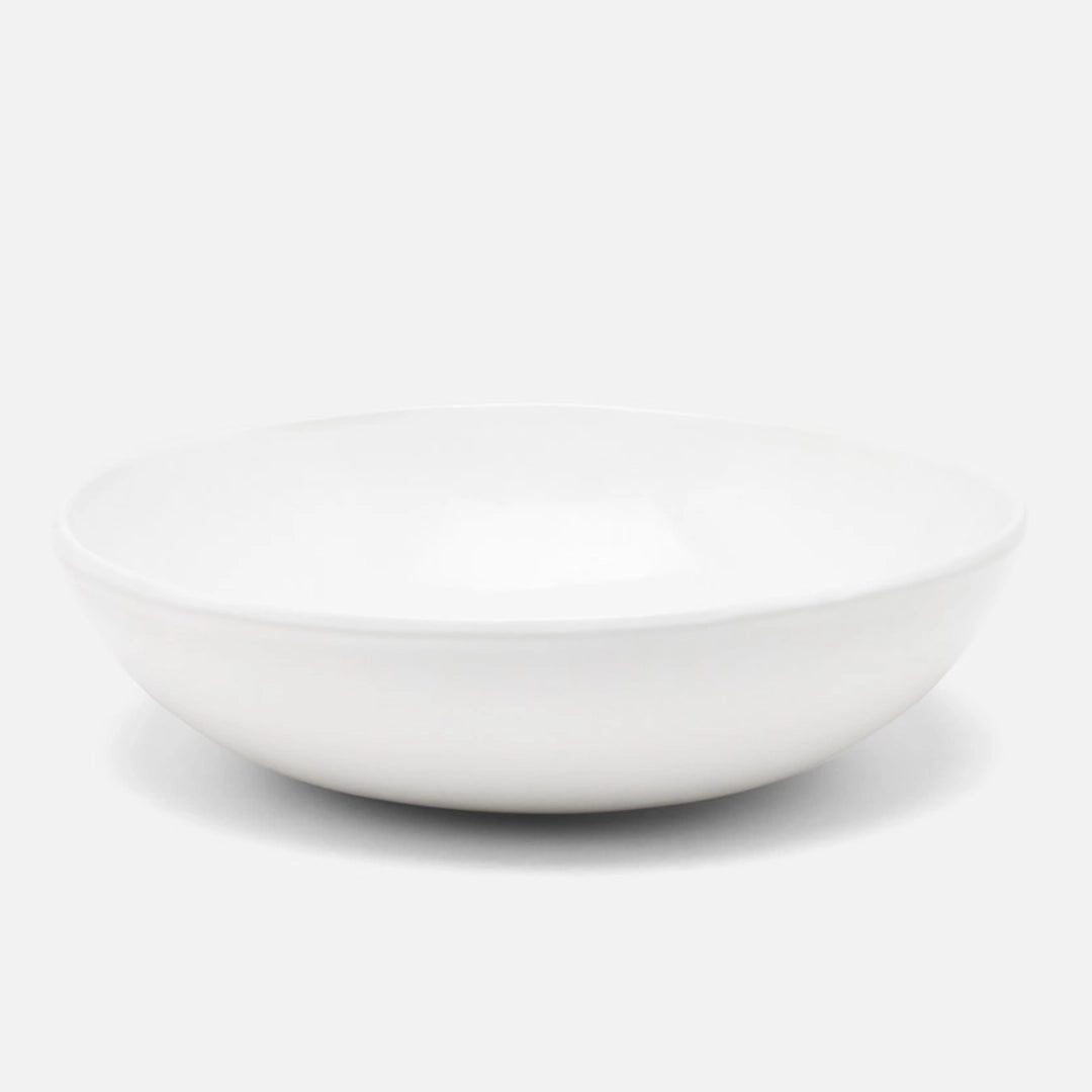 White Round Stoneware Serving Bowls