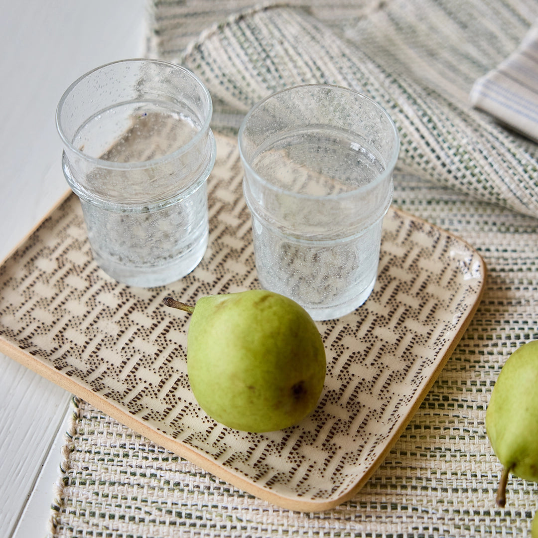 Wicker Chestnut Tidbit Tray