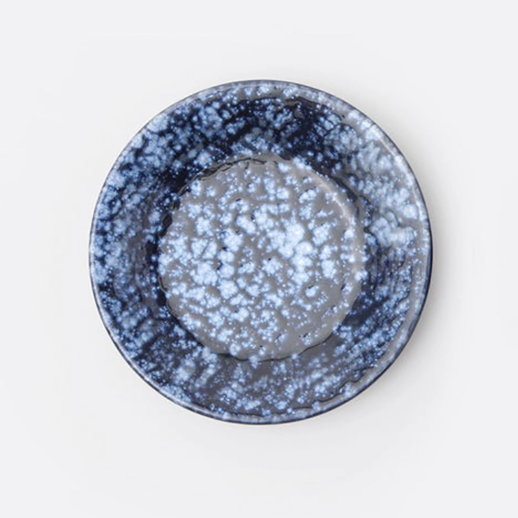 Indigo Speckled Bread Plate