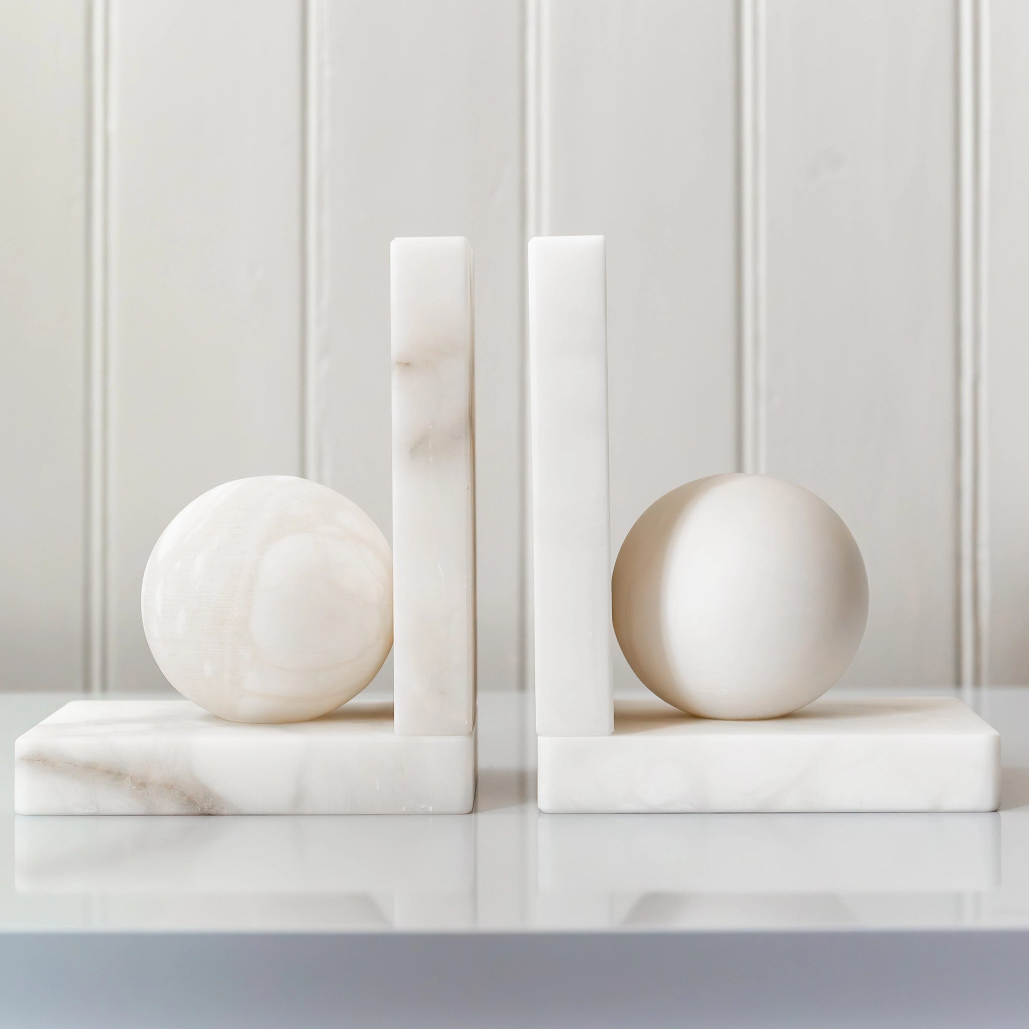 Marbled Alabaster Bookends