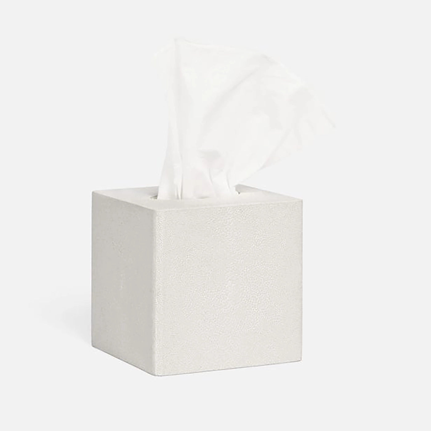 Faux Shagreen Wastebasket and Tissue Box