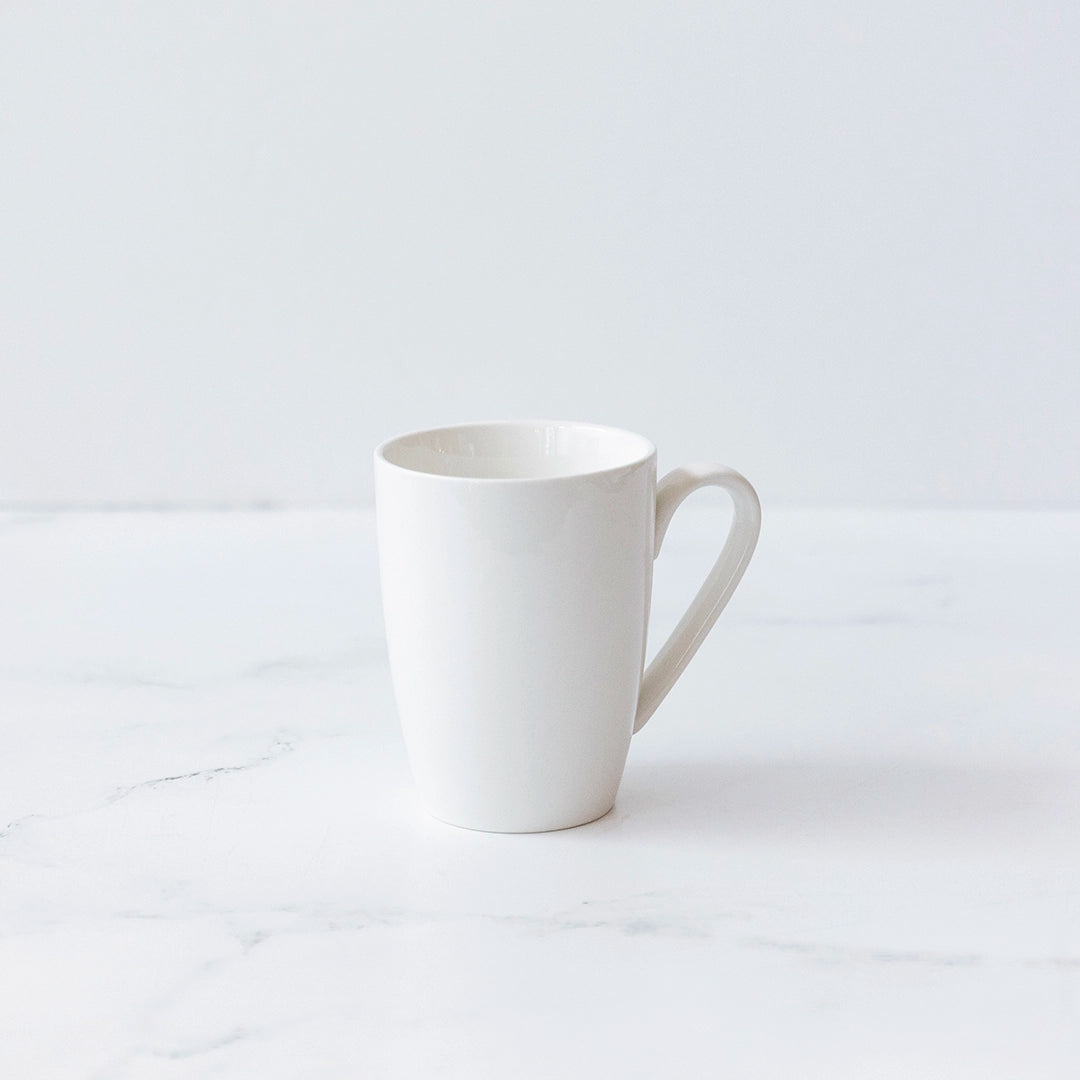 Classic White Glaze Tapered Mug