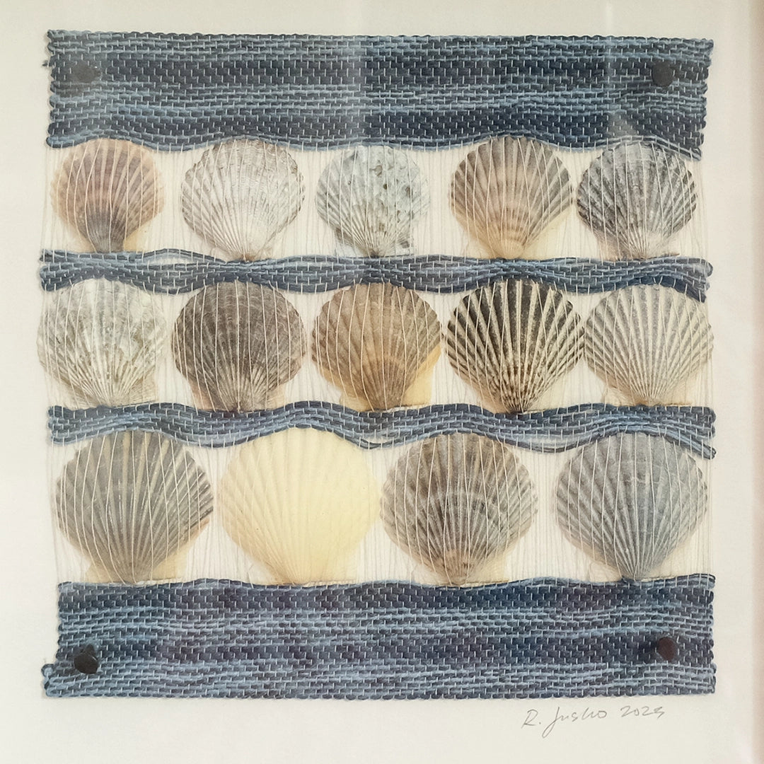 Black Frame Handwoven Scallop Vignette | Rebecca Jusko Peraner