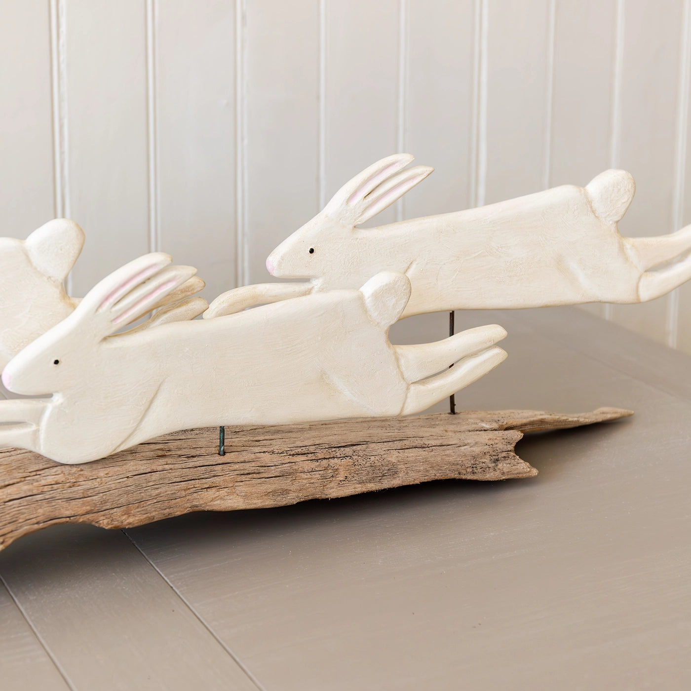 Four Rabbits on Driftwood | Mike Bacle