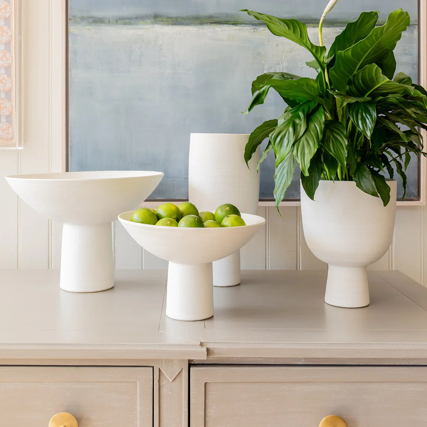 Matte White Ceramic Vases