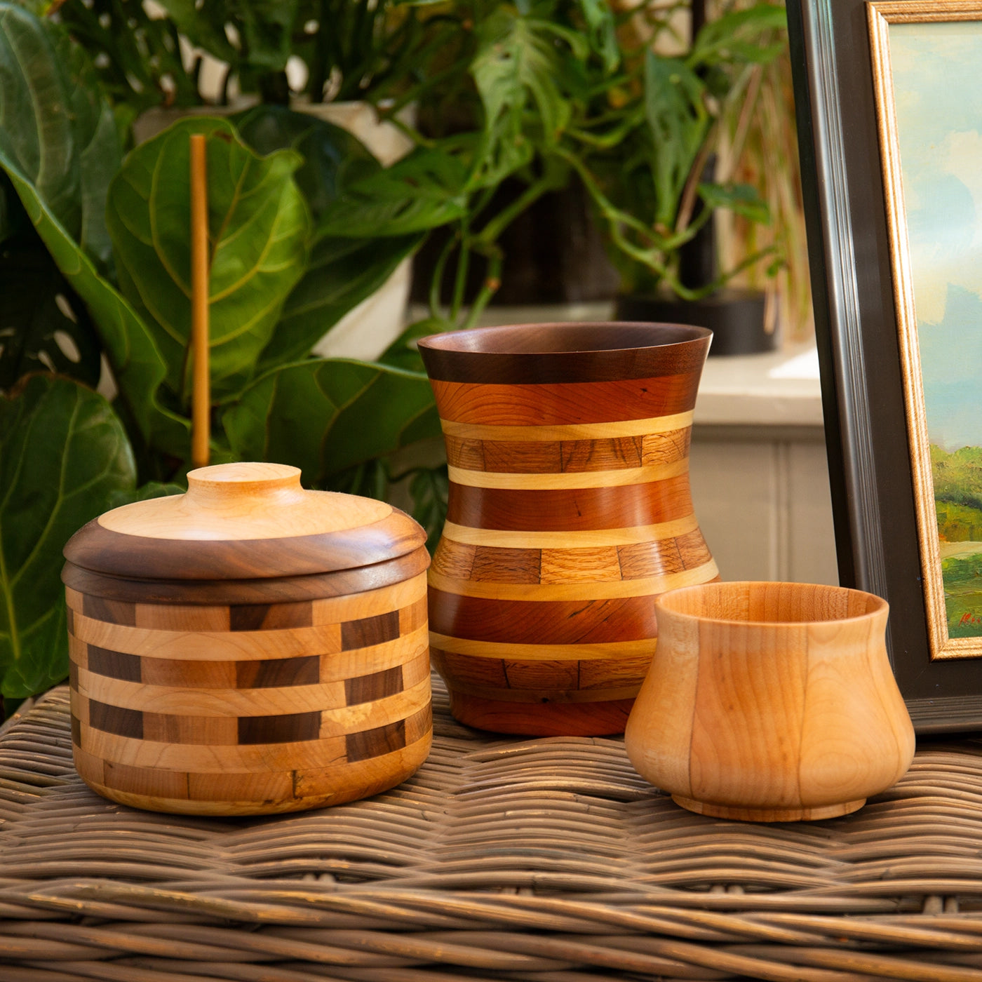 Handcrafted Small Wooden Vessel