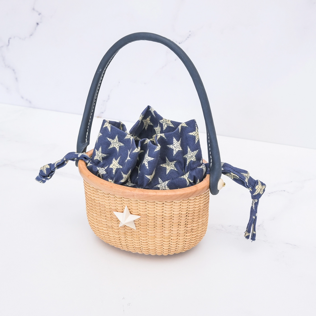 Maple Wood Childs Lightship Basket Purse Nantucket Looms