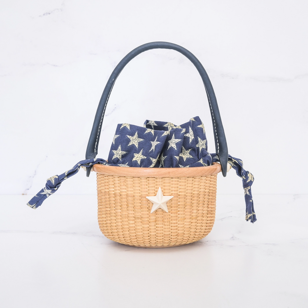 Maple Wood Childs Lightship Basket Purse Nantucket Looms