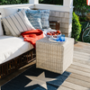 Add a touch of coastal elegance to your outdoor space with the Outdoor Navy Stripe Pillow from Nantucket Looms. This stylish and durable pillow combines classic design with superior craftsmanship, making it a perfect addition to any patio, deck, or garden setting.