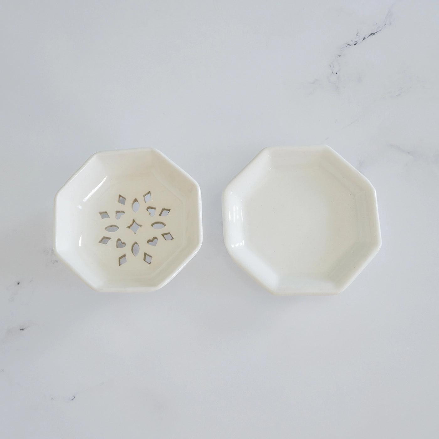 Antique Ironstone Soap Dish and Plate
