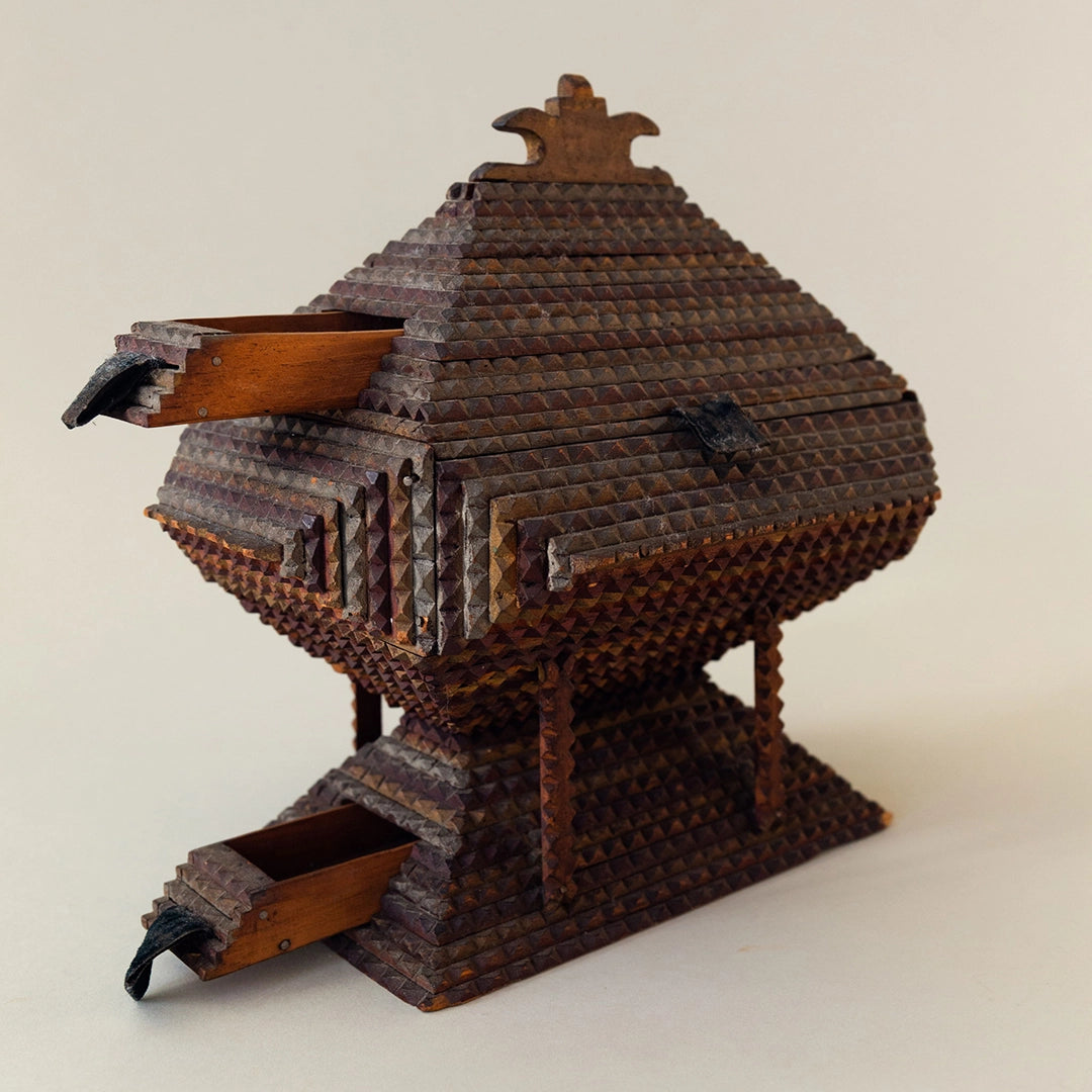 Vintage Tramp Art Trinket Box