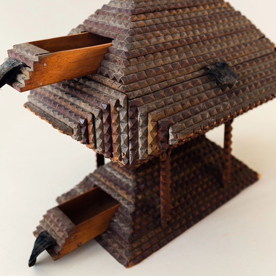 Vintage Tramp Art Trinket Box