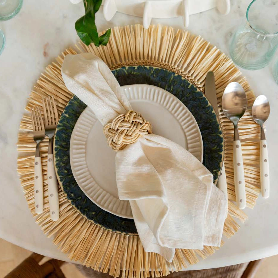 Fringed Palm Raffia Placemat