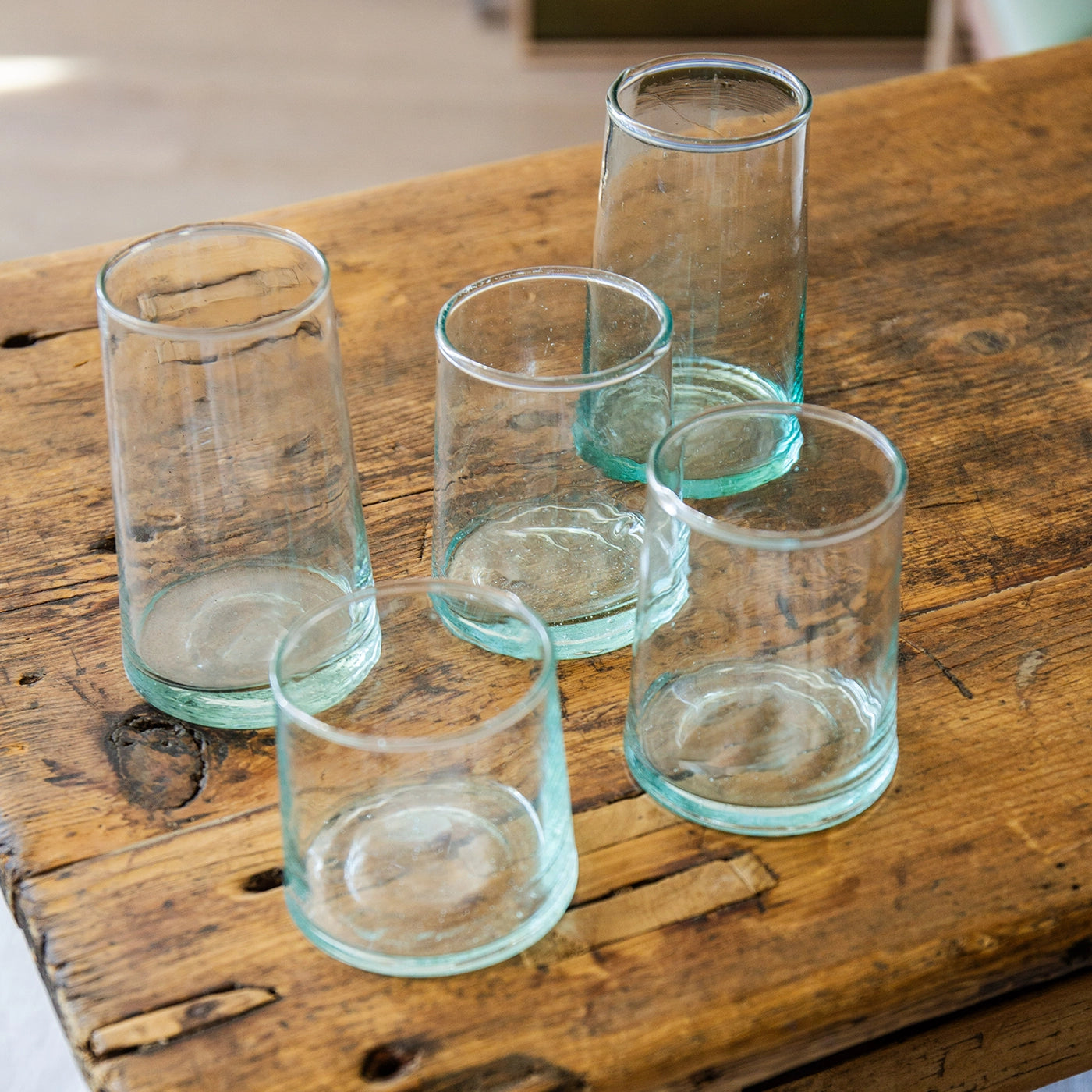 Green Glass Drinkware