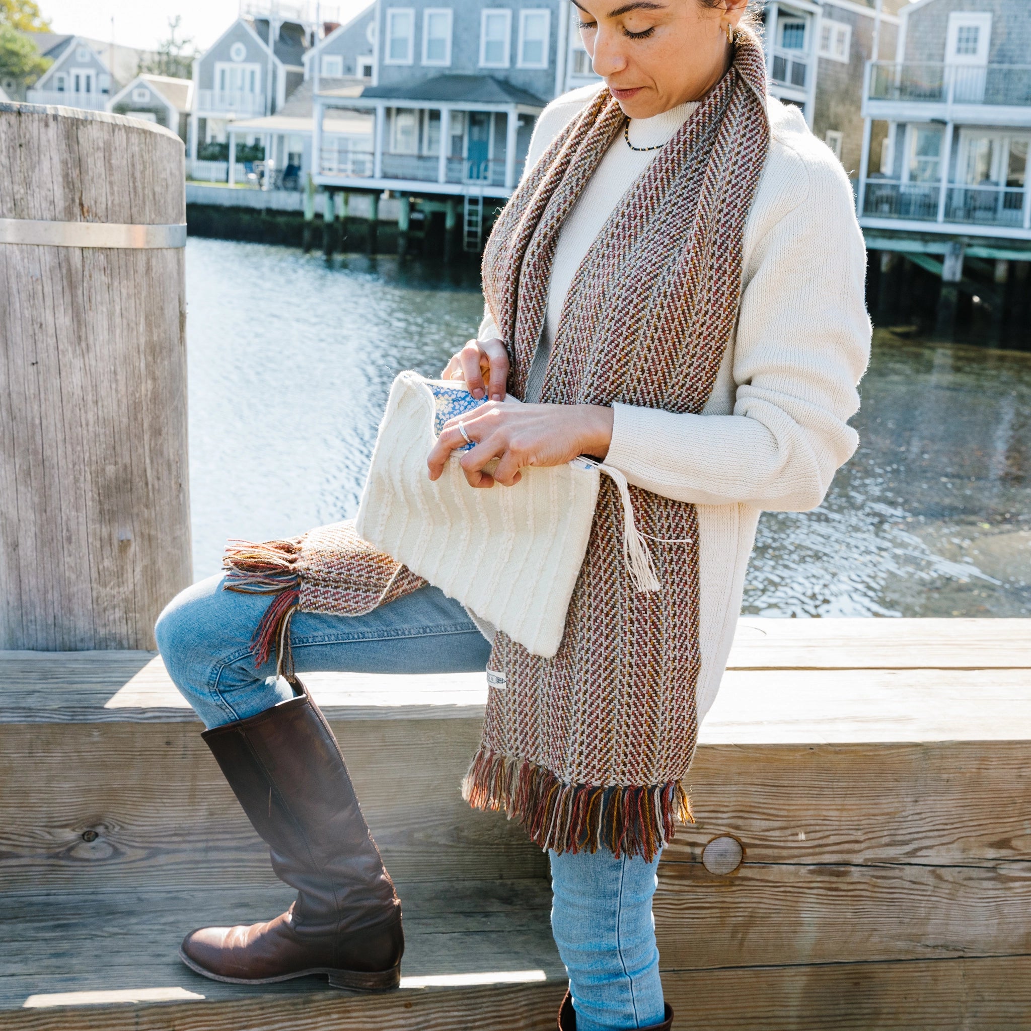 Spice Handwoven Alpaca Scarf