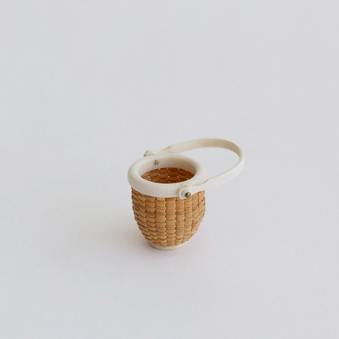Mini Ivory Rim Lightship Basket | Judy Prohaska