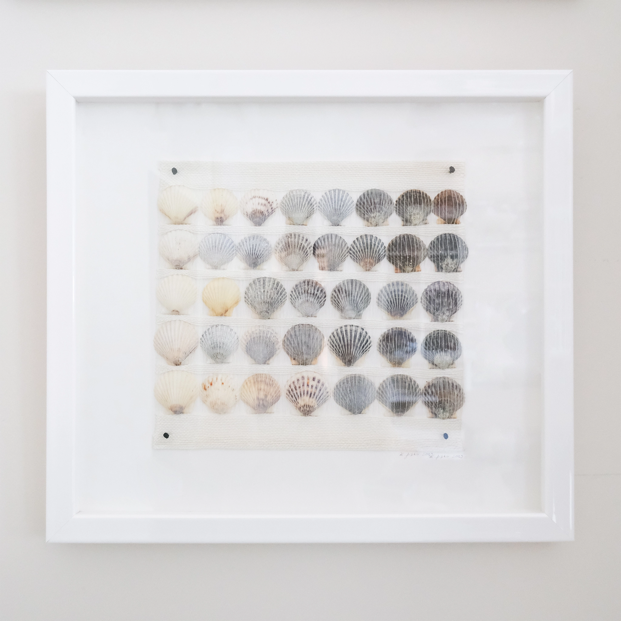 Handwoven Ombre Scallop Shell Vignette | Rebecca Jusko Peraner