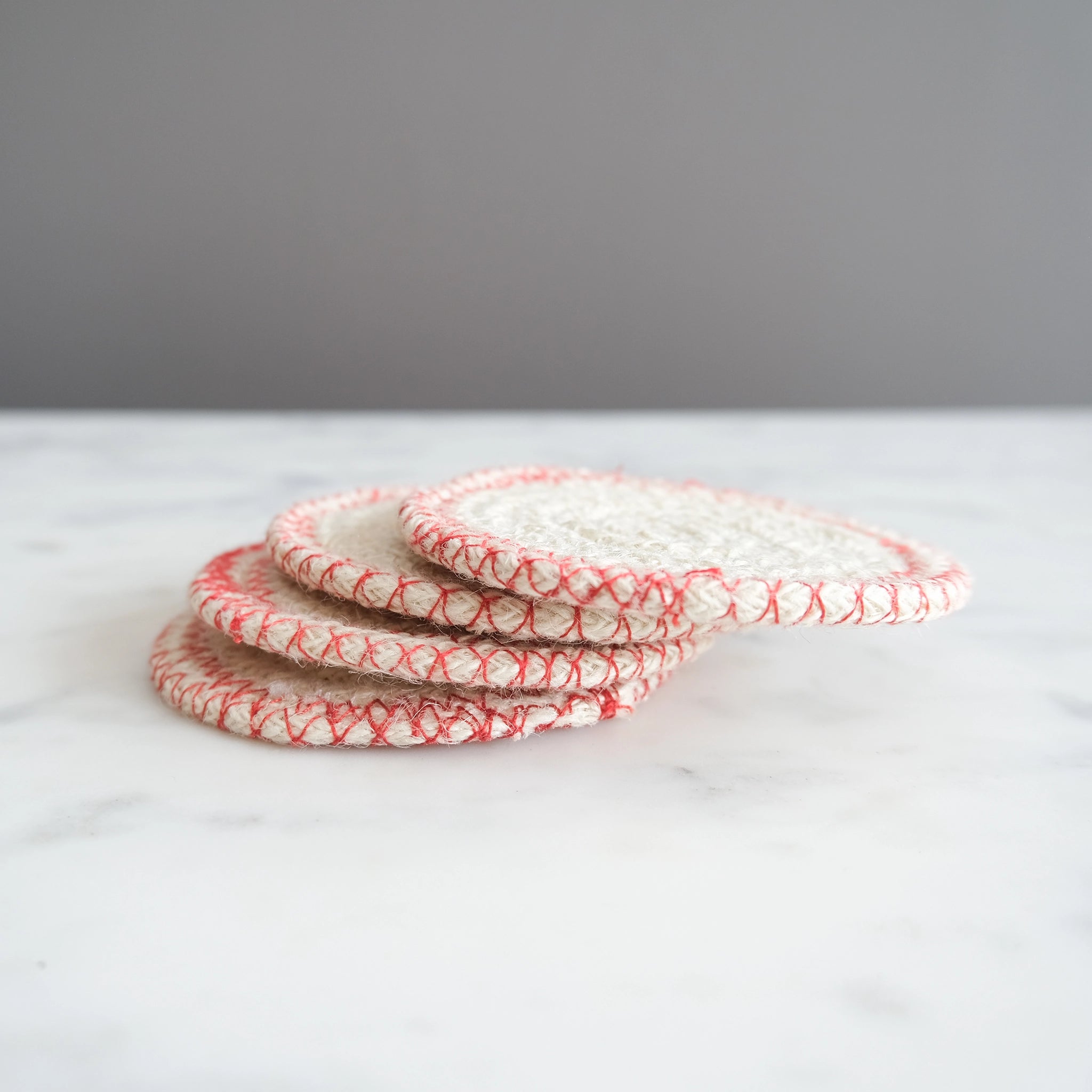 Red Jute Coaster Set