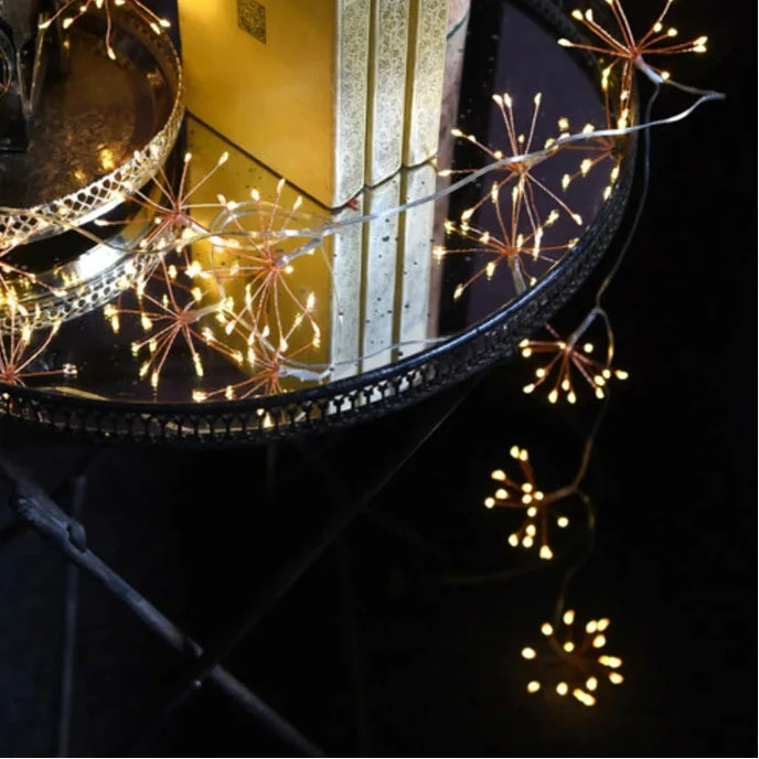Silver Starburst Chain LED Lights
