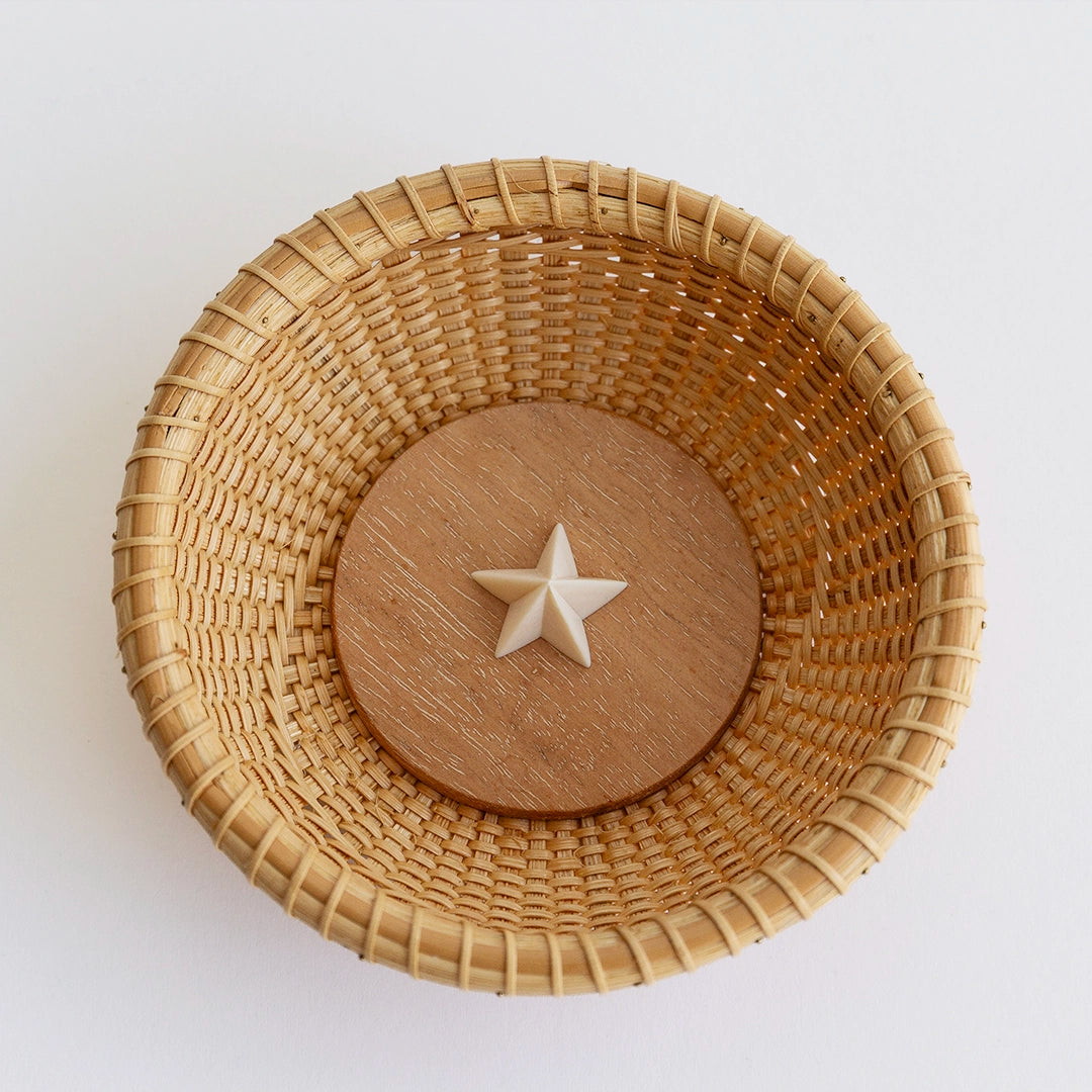 Lightship Basket Jewlery Dish with Ivory Star | Dale Rutherford