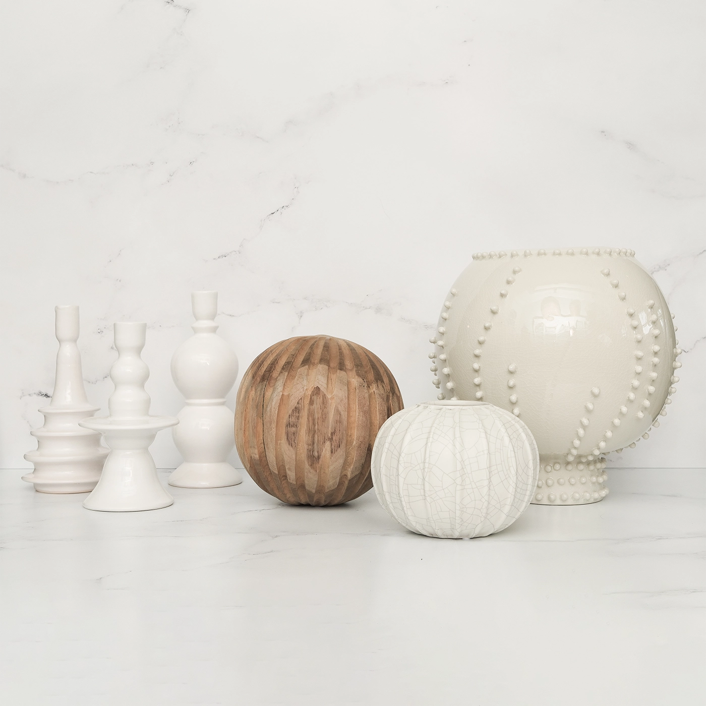 Natural Uberto Teak Sculptures