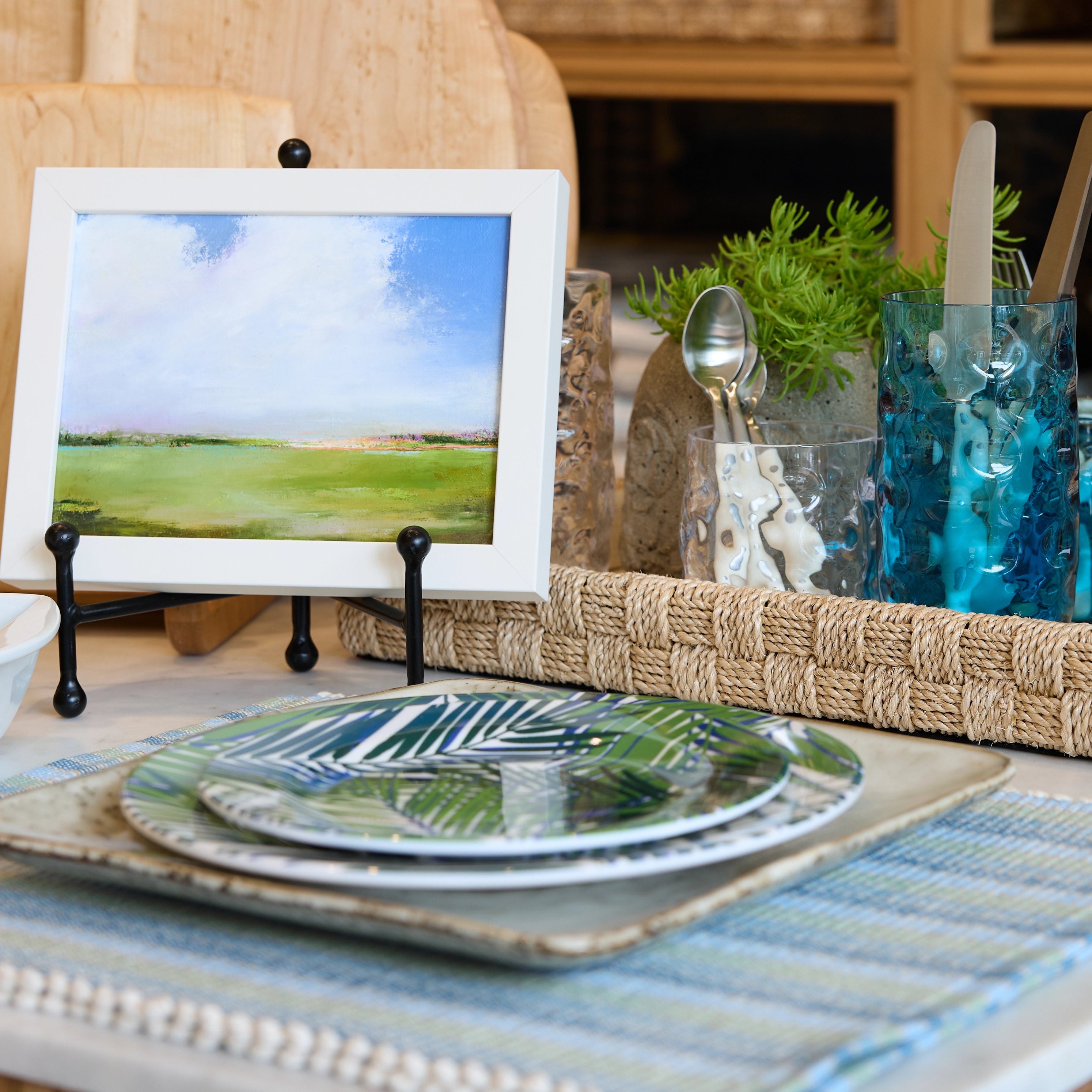 Palm Leaf Melamine Plates