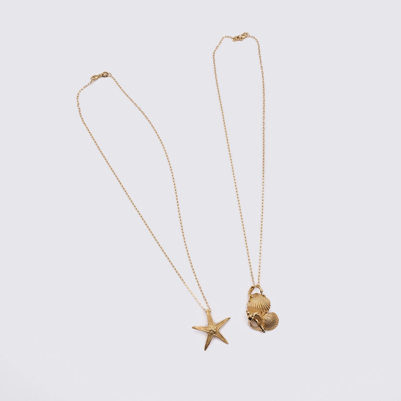 14K Seashell Trio Pendant