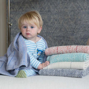 Turquoise Baby Blanket – Nantucket Looms