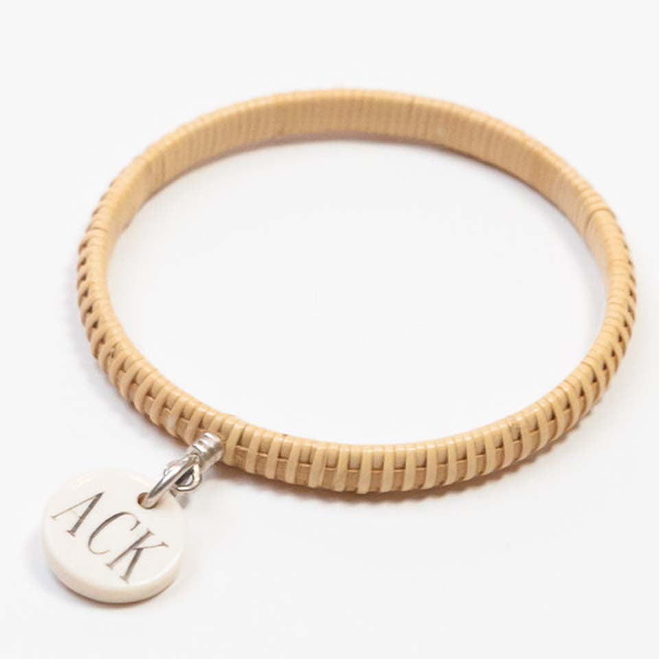 Ivory ACK Basket Weave Bangle Nantucket Looms