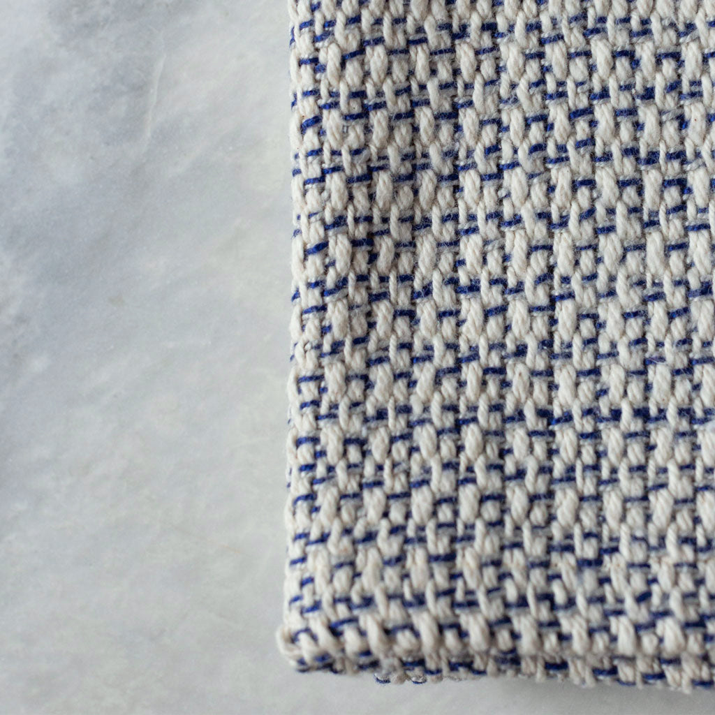Navy Multicolor Stripe handwoven dish Towel Fair Trade Mayamam Weavers