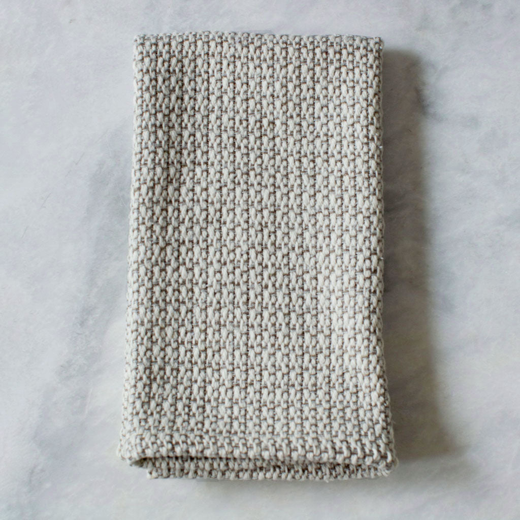 Shapes Tea Towel in Grey - Handwoven Kitchen Towels