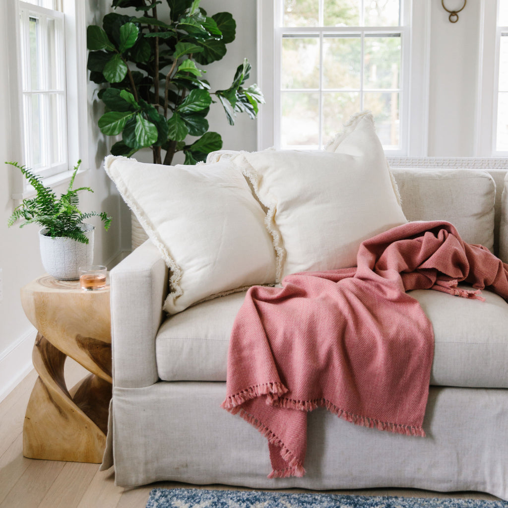 Faraway Nantucket Throw Red Looms Cashmere Handwoven –